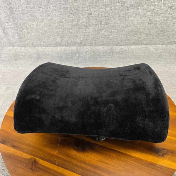 Qutool Other - Qutool Black Velour Lumbar Support Pillow Cushion Ergonomic Back Support w/Strap
